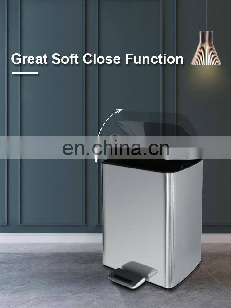 New Household kitchen 20L 30L stainless steel pedal trash can pedal