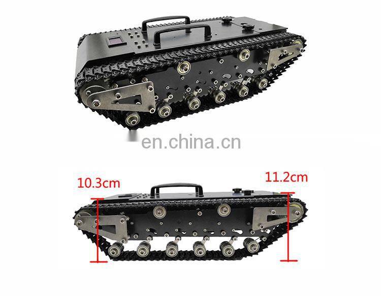 WT-200 Assembled RC Tank Chassis Metal Track Tank with Controller System 30KG Load Capacity
