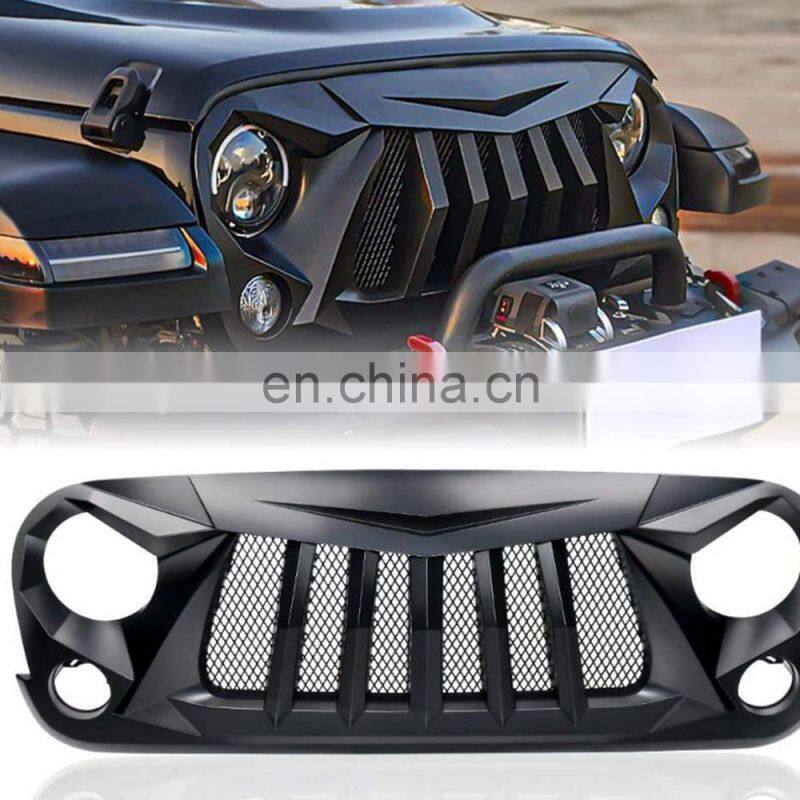 lantsun for 2007-2017 year jeep jk front grill car grills matte black