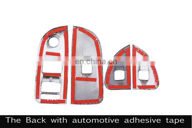4 x Carbon fiber For Alfa Romeo Giulia 2016 2017 2018 ABS Chrome Window Lift Switch Button Frame Cover Trim Stickers Accessories
