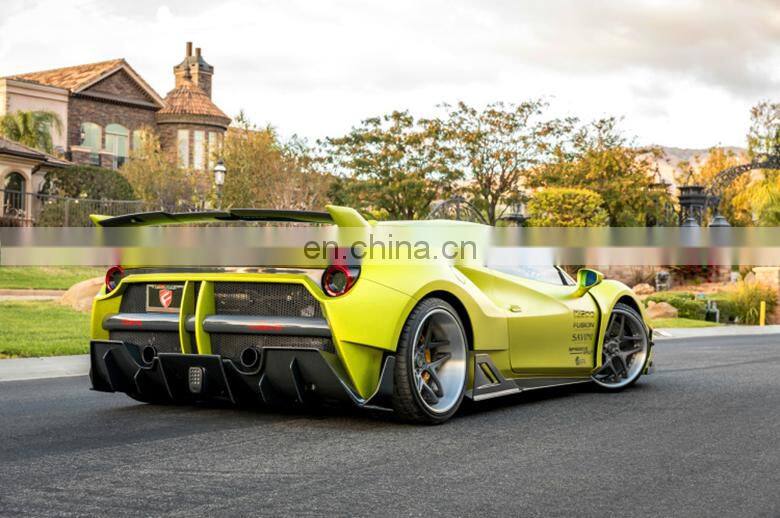 Runde Misha-Design For Ferrari 488 GTB Perfect Fitment Body Kit Front Bumper Rear Bumper Hood Side Skirt Spoiler