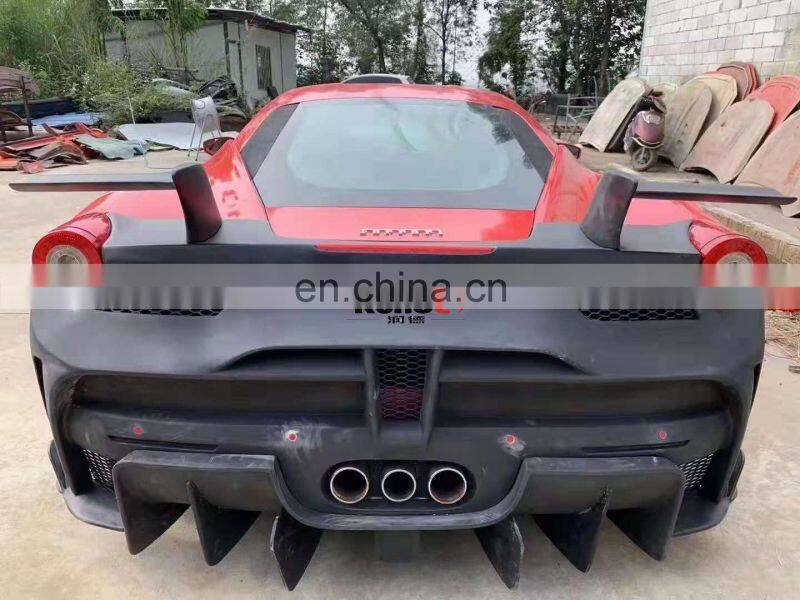 Runde Mansory Style Half Carbon Fiber Body Kit Front Rear Bumper Hood Side Skirts For Ferrari 458 Italia And Speciale body kit