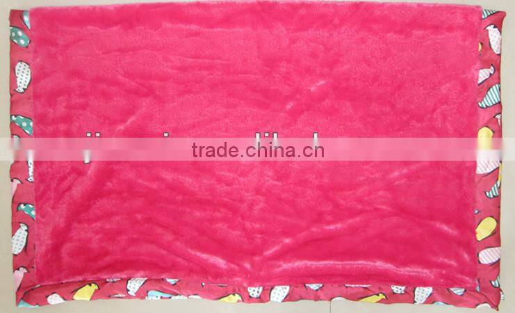cheap printed plush baby blanket with eyepatch