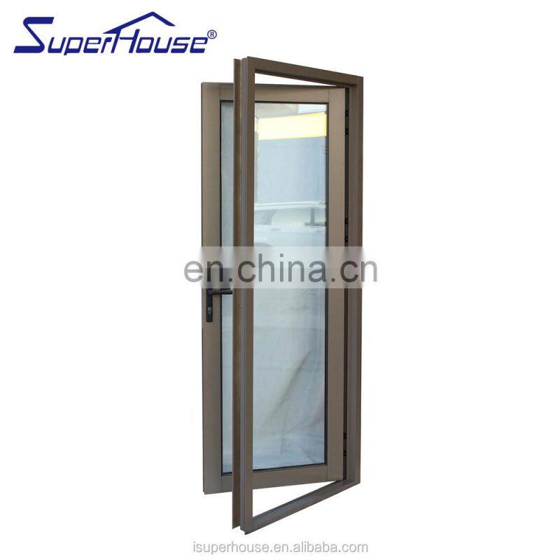 Superhouse 2015 new economic frameless casement aluminium door office entrance glass door