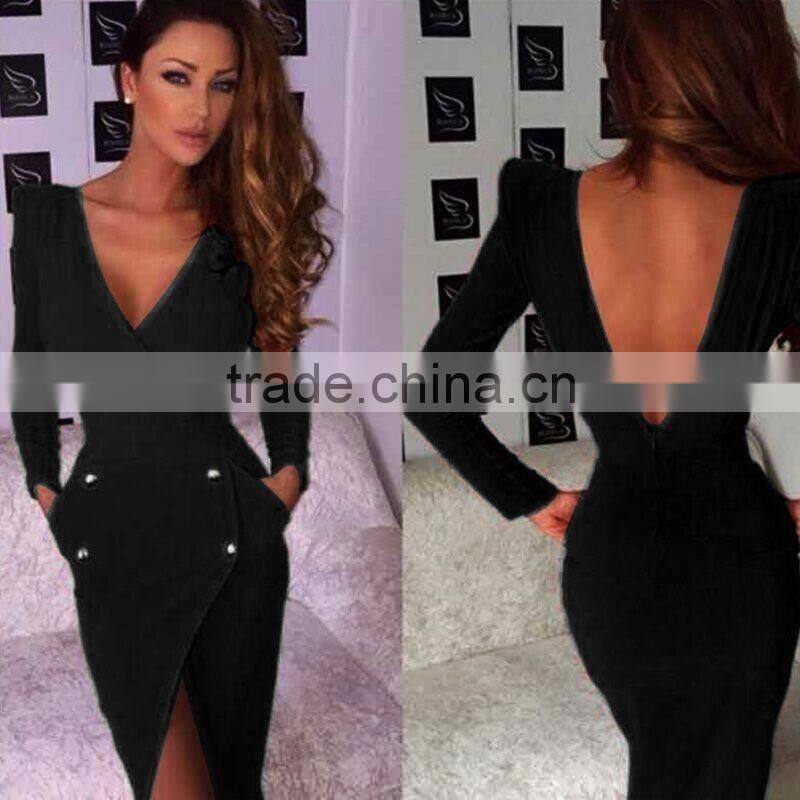 spring casual dress womans fashion dress long sleeves evening dress
