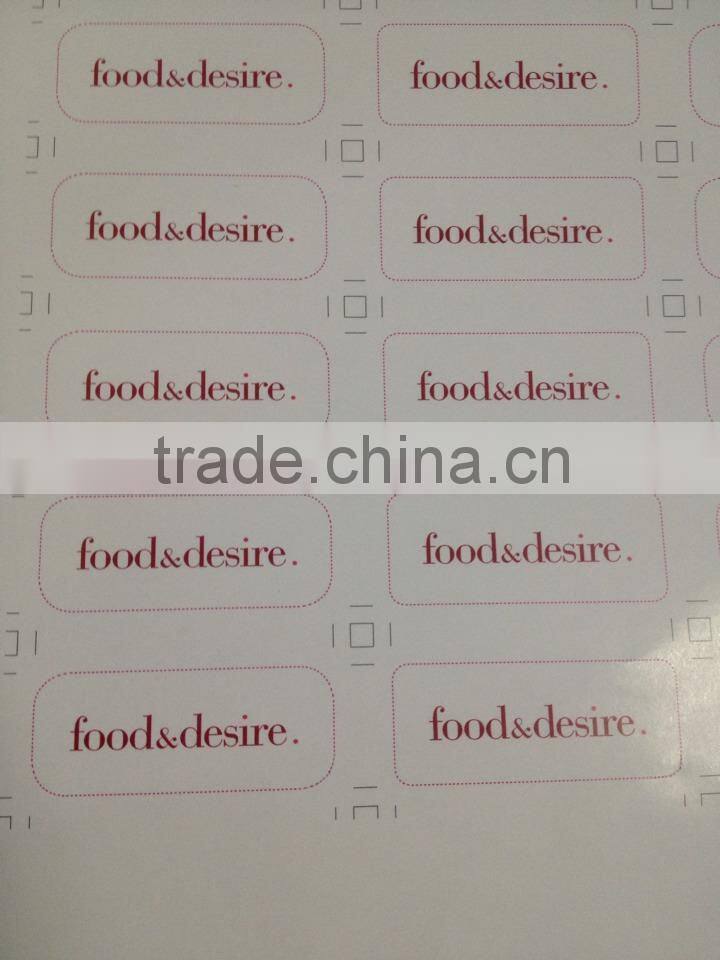 High quality full color custom printed sticker brand label