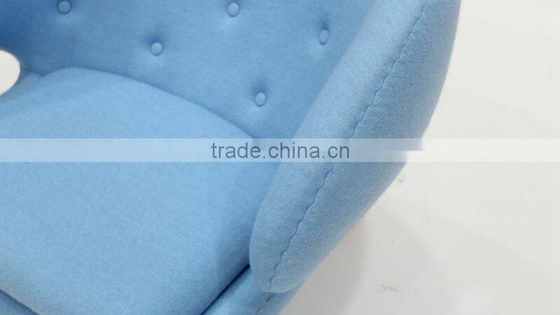 replica fiberglass material elegant grace cashmere Finn Juhl Pelican Chair with solid wood frame