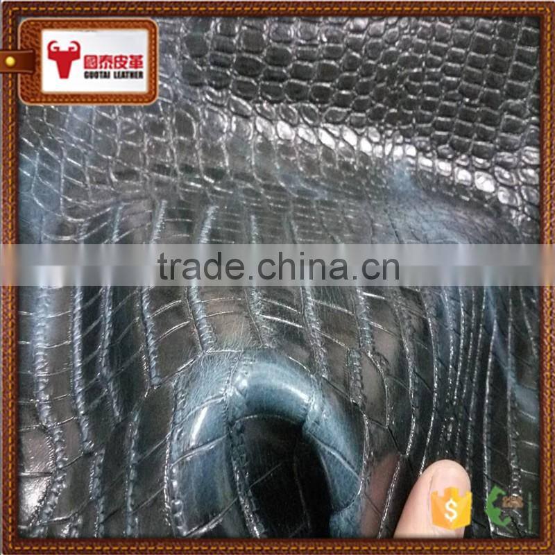 Genuine pu coated cow split bag leather