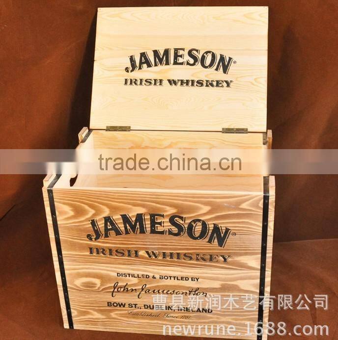 Wood Wine Shipping Box, Wooden Packaging Boxes for 6 Bottle Wine