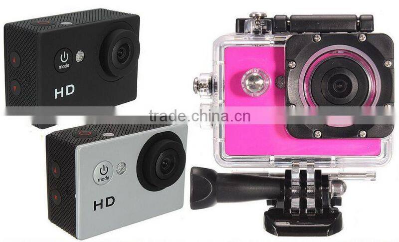 HD Action Camera Wifi 2.0 LTPS LED mini cam recorder marine diving 1080P HD DV style two batteries + monopod