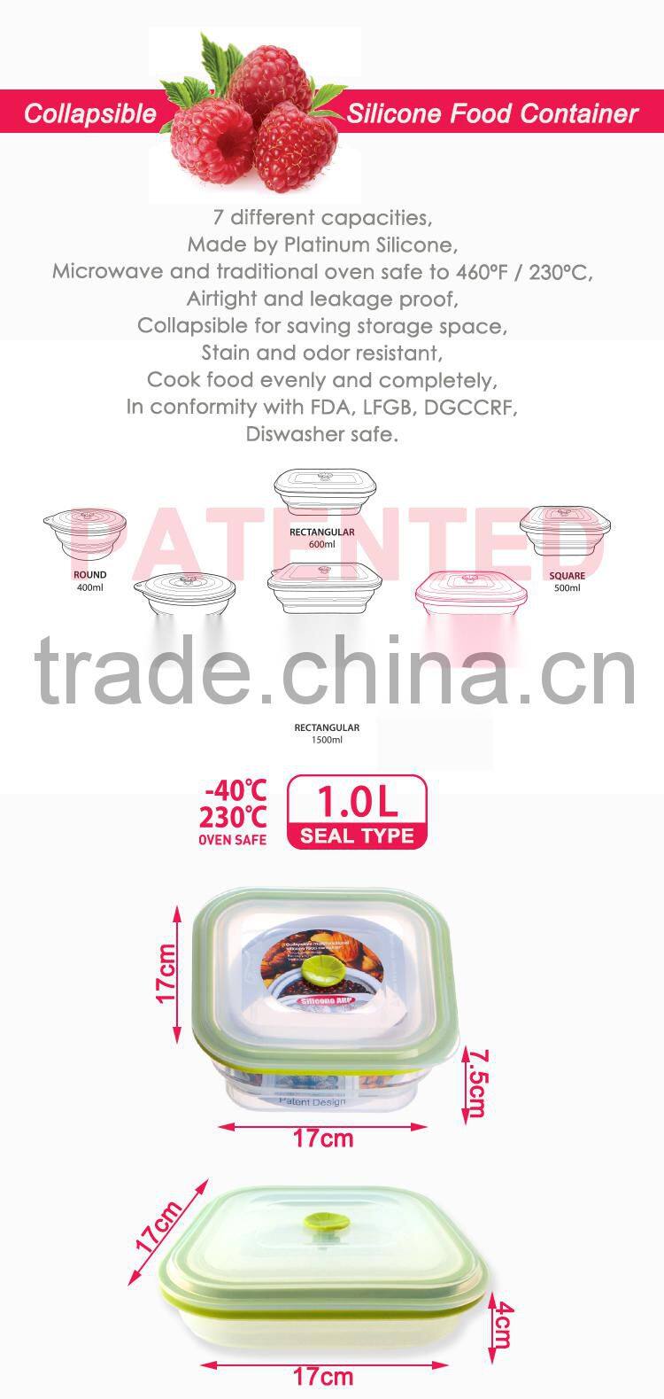 Reusable BPA Free air tight food container