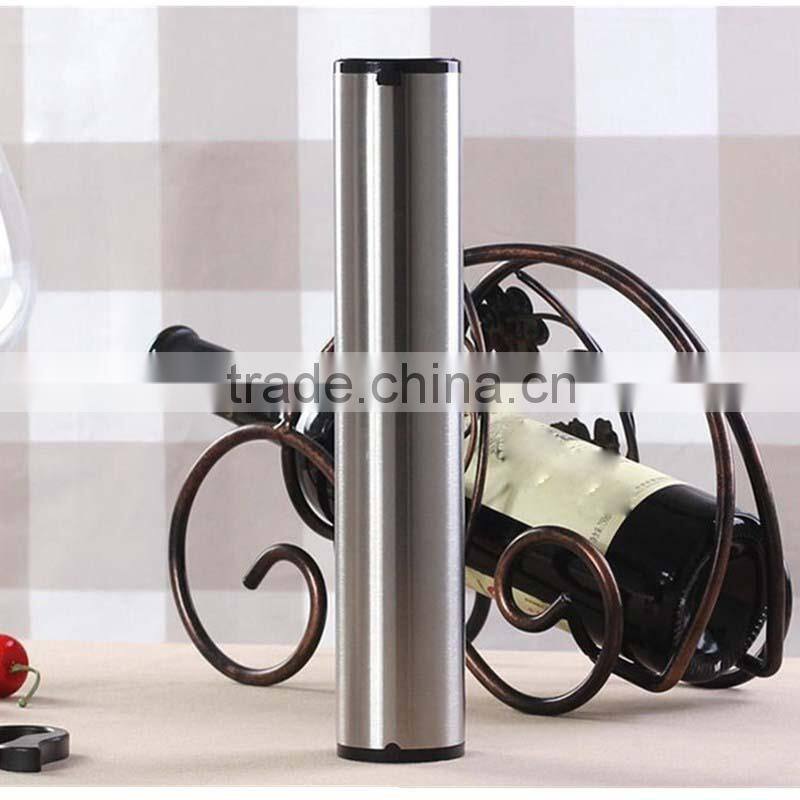 Stainless steel battery operated wine corkscrew bottle opener with International standard