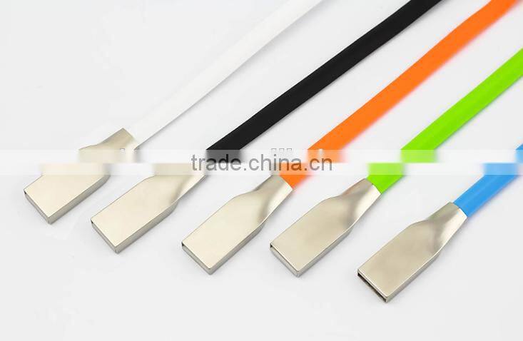 New Design Alloy USB 1M 2M 3M USB data cable for Samsung Android cellphone