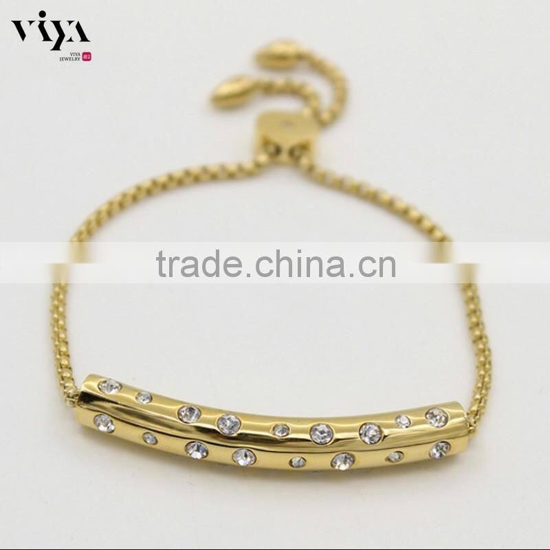 Viya New Design 925 Sterling Silver Bracelet Monica Bracelet with Diammonds
