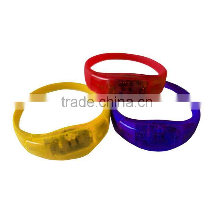 2015 hot party gift sound activated led silicone bracelet