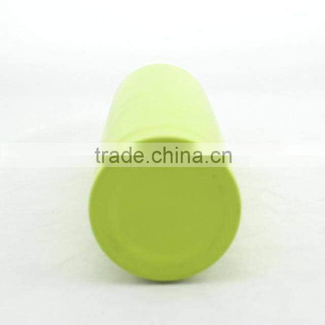 350ml/500ml stainless steel vacuum flask with Pu leather bullet shape thermo flask