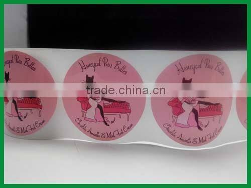 Custom colorful Cream sticker labels with gloss lamination