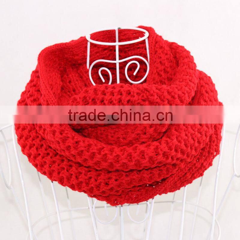 2014 Winter Newest White Warm Acrylic Circle Loop Scarf