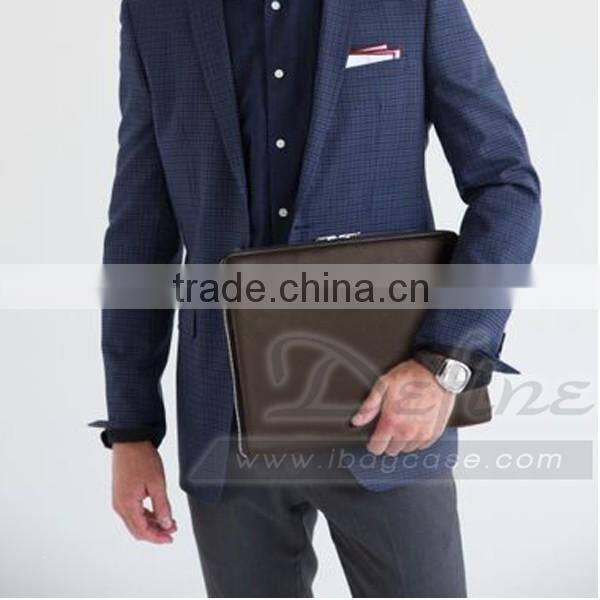 China Direct Supplier Zipper Leather Portfolio Bag Best Selling