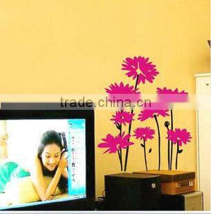 cartoon flower pvc wall deco sticker