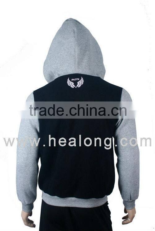Hot Sales Side Zipper Fashion Hoody Jacket Sweatermen Custom Design