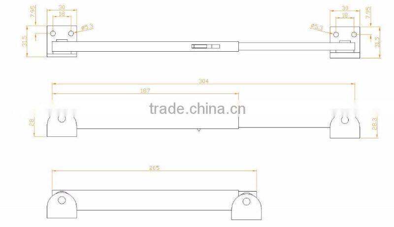 Made In Taiwan Stainless Steel Industrial Adjustable Angle Extension Door Desk Table Bed Sofa Metal Backrest Fitting Hardware