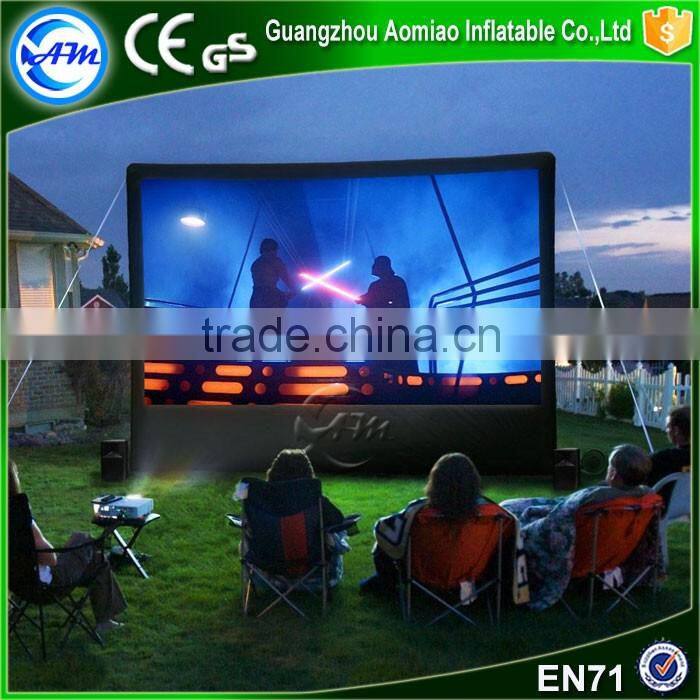 Outdoor giant inflatable rear projection screen inflatable movie screen for backyard
