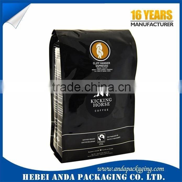 2016 Hot Sale Plastic Bag for Roasted Coffee Packaging