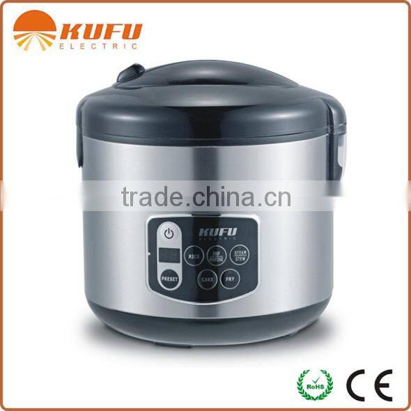 KF-R2 6 IN 1 Stainless Steel electric rice cooker with CE ROHS