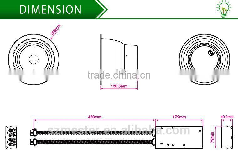 6" 8" 25w recessed downlight with ul cul listed 100-277v CRI80 5 years warranty