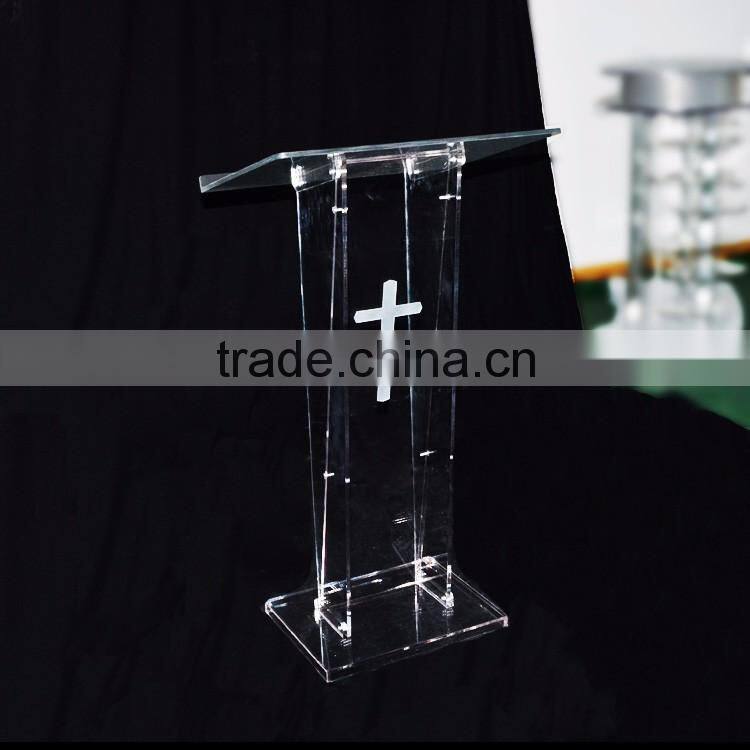 high-grade clear plexiglass acrylic church pulpit