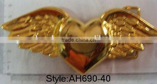 skull logo belt buckle heart shape joint buckle men clip metal buckle