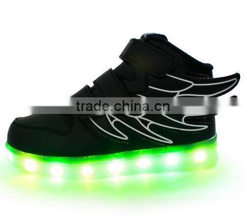 Children Kids Unisex LED Light Lace Up Luminous Sneaker Casual Shoes USB Sport