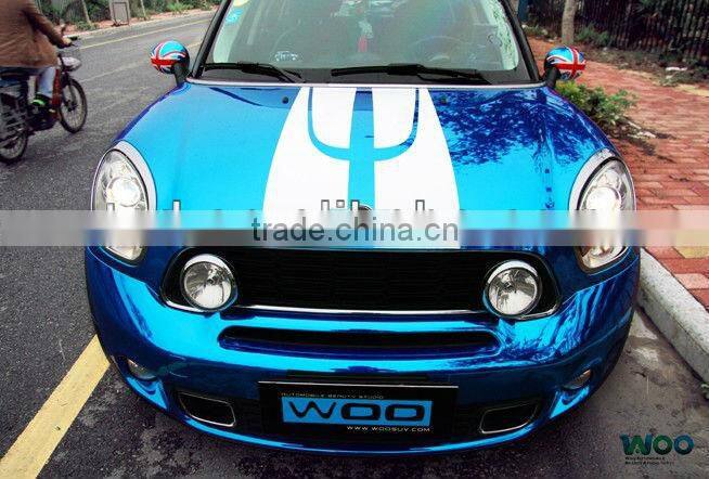 black chrome mirror vinyl film with bubbles free