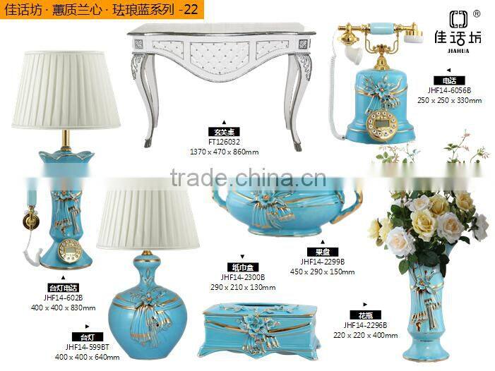 2015 Hot Sale Home Decoration Chinese Ceramics Blue and White Tissue Box JHF14-2300A