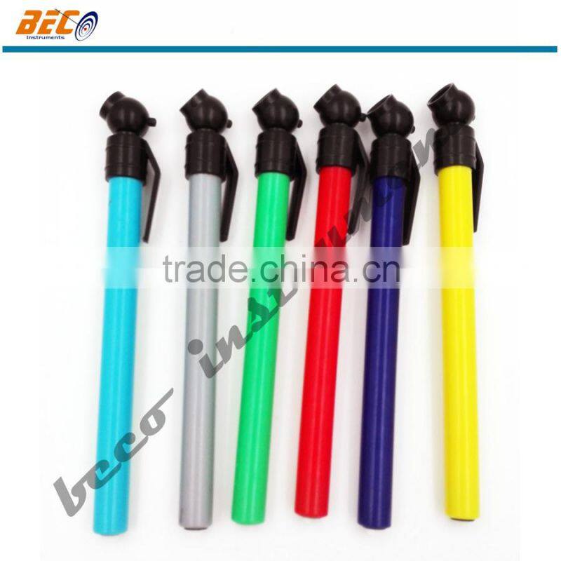 (BTY01) six color selectable plastic material cheap cars pen type tyre manometer pressure gauge meter