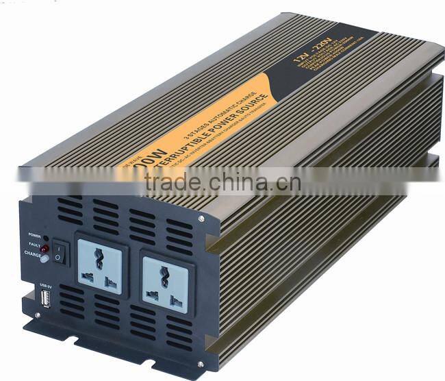 3000W DC 12V/24V TO AC110V/220V off grid pure sine wave solar power inverter with UPS charger