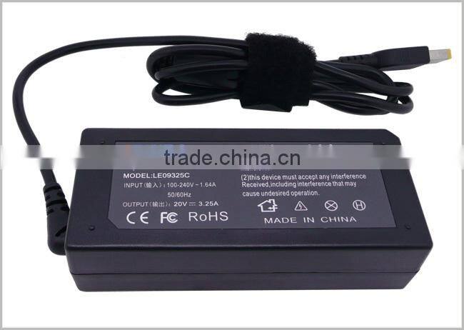 100-240v 50-60hz Laptop AC Adapter 20V 3.25A for Lenovo 65W YOGA/ Square Power Supply