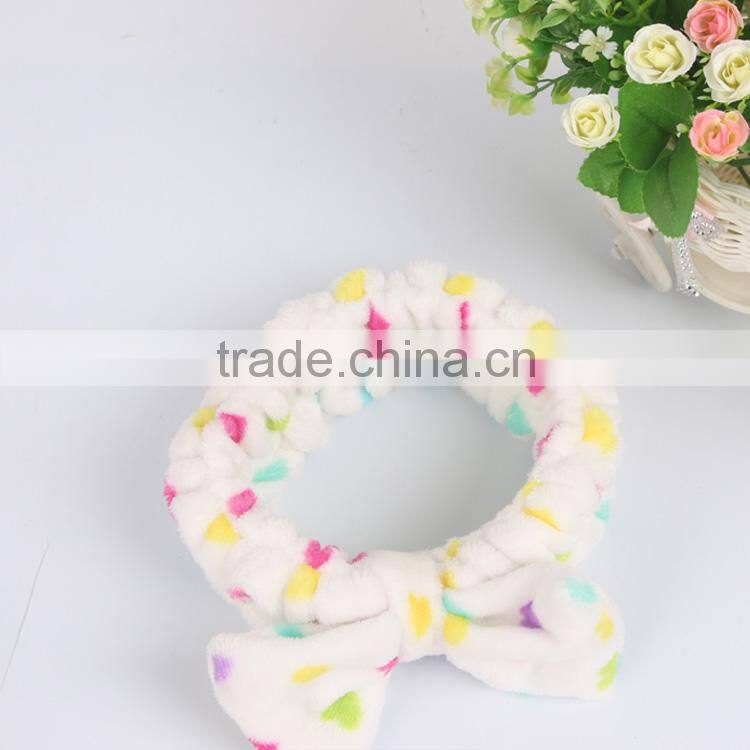 Hot sell headband packing box purple bow headband with hand face towel
