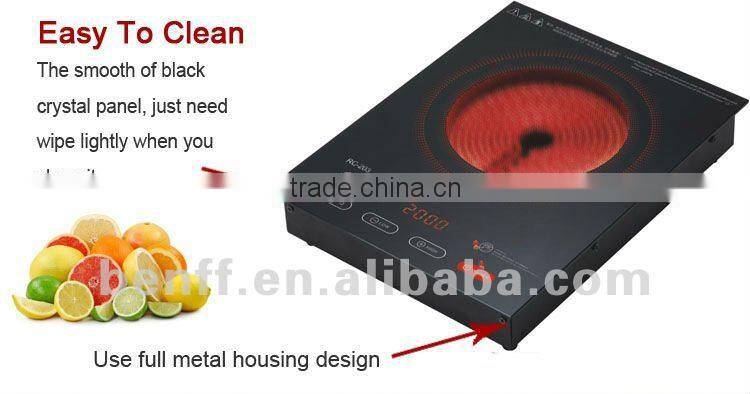 Metal housing 2000 W china manufactures cooking equipment ceramic cookware