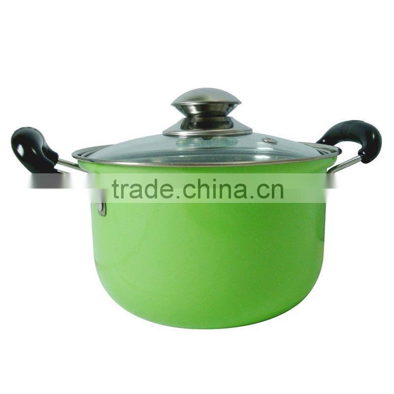 stainless steel colorful painted nonstick multi stock pot set