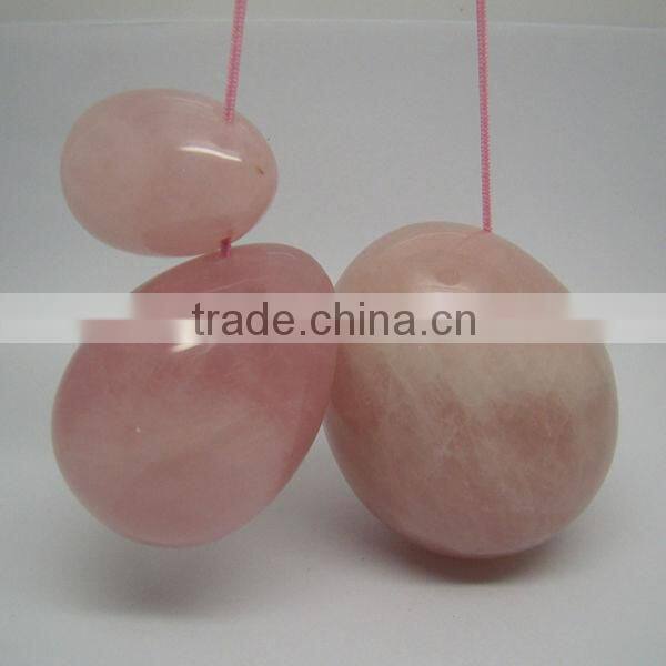 Sex Eggs,Natural Stone Eggs,Kegel Eggs,Rose Quartz Eggs Set/3