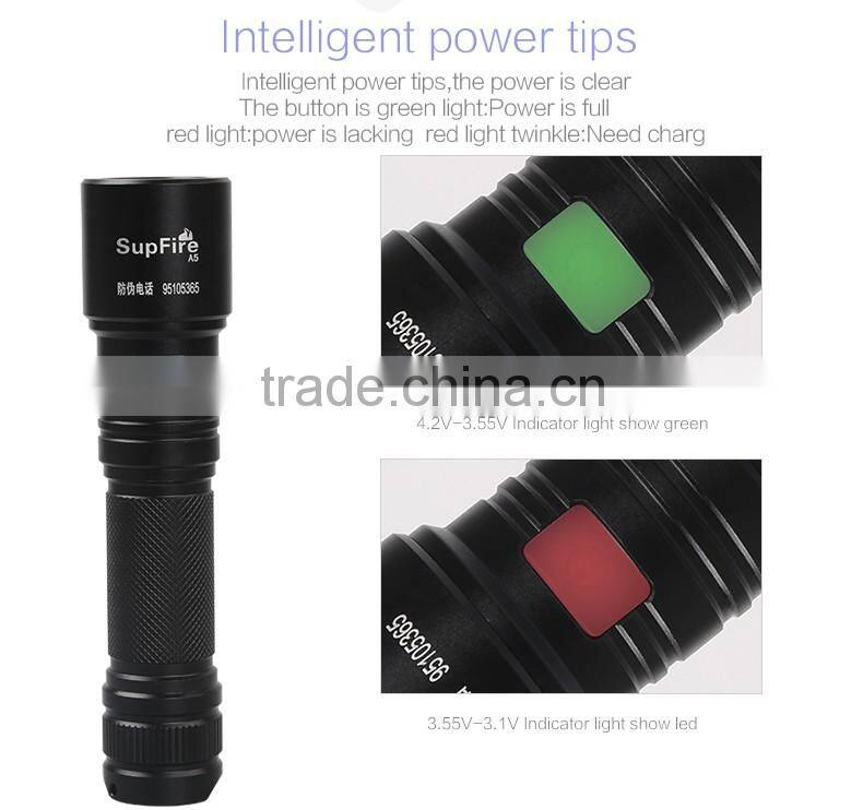 Supfire Hot sale High Quality LED Flashlight With USB Charger