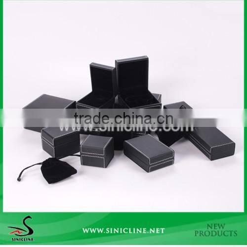Sinicline High Quality Black Leather Pen Box