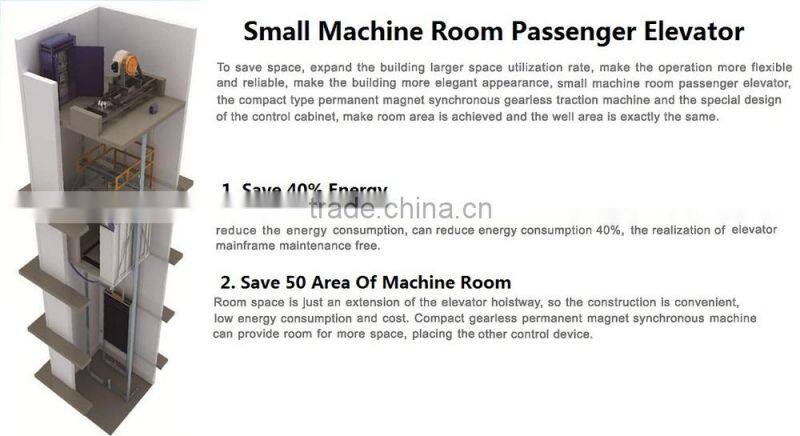 Factory Outlet Low Operating Cost Good Quality Machine Roomless Elevator