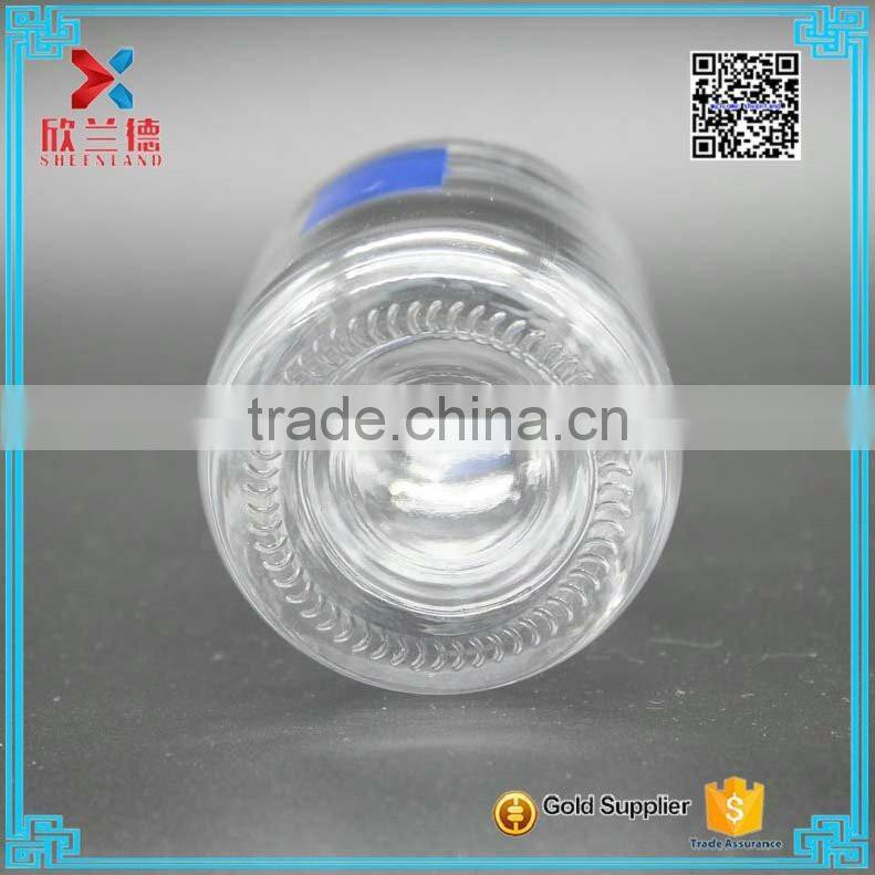 150ml wide mouth clear round glass tablet pill bottle