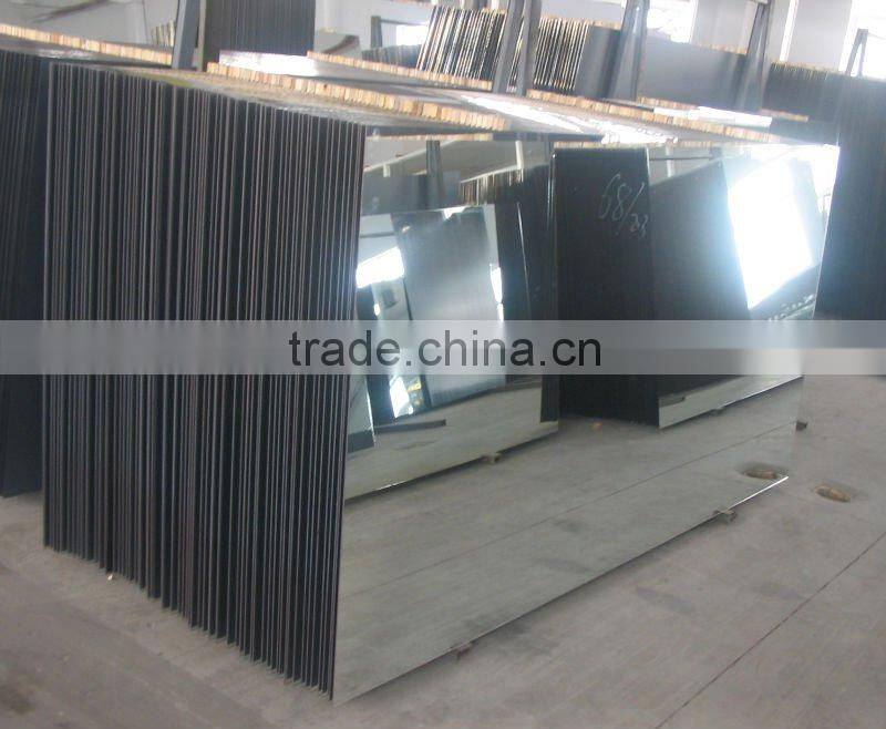 Tinted silver mirror glass in customer size with double coated paint