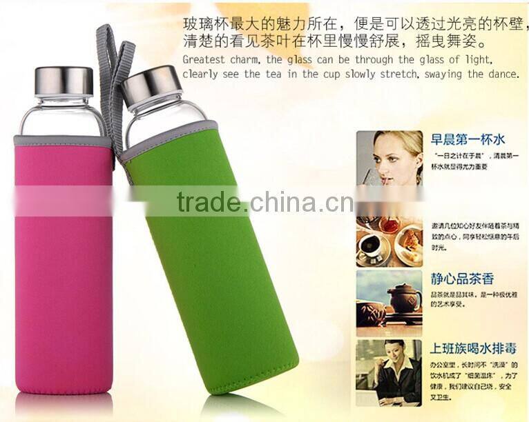 new style single wall glass water bottleZH-SG280
