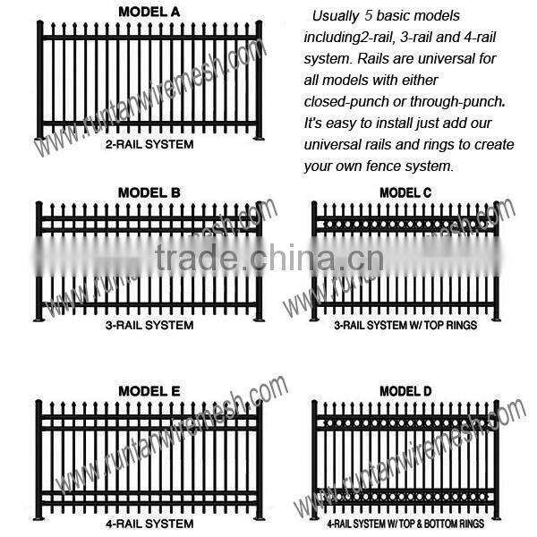 Hot sale steel tubular security fence( factory ,ISO 9001 certificate )