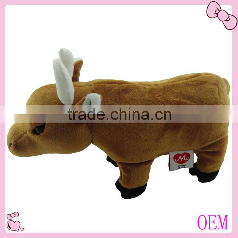 Cute stuffed soft plush animal toy cow